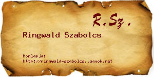 Ringwald Szabolcs névjegykártya